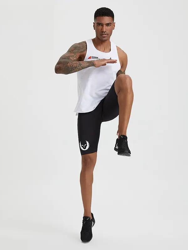 推荐商品：Volanti/沃兰迪 速干紧身高弹马拉松田径5分短紧身裤 VTX312 黑/俄勒冈