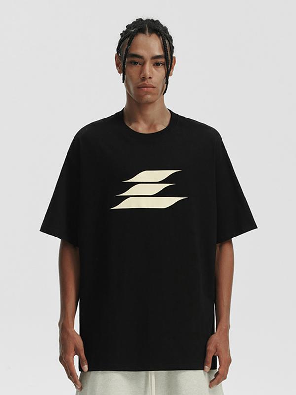 推荐商品：LostCtrl  美式印花圆领纯棉短袖T恤 男女同款 CT02 黑