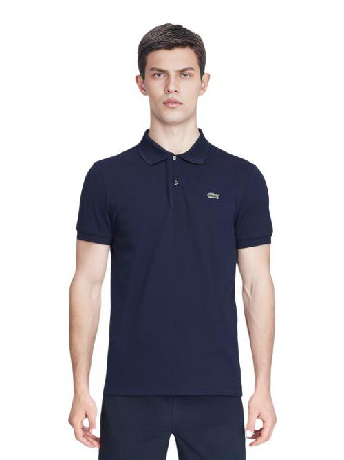推荐商品：【德约科维奇同款】LACOSTE/鳄鱼 徽标凸纹纯棉网球短袖Polo L1212 藏青/鳄鱼