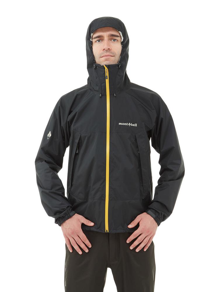 推荐商品：Mont bell DRY-TEC2层面料 轻量化户外透气防风防水长袖连帽拉链硬壳冲锋衣 1128661 石墨