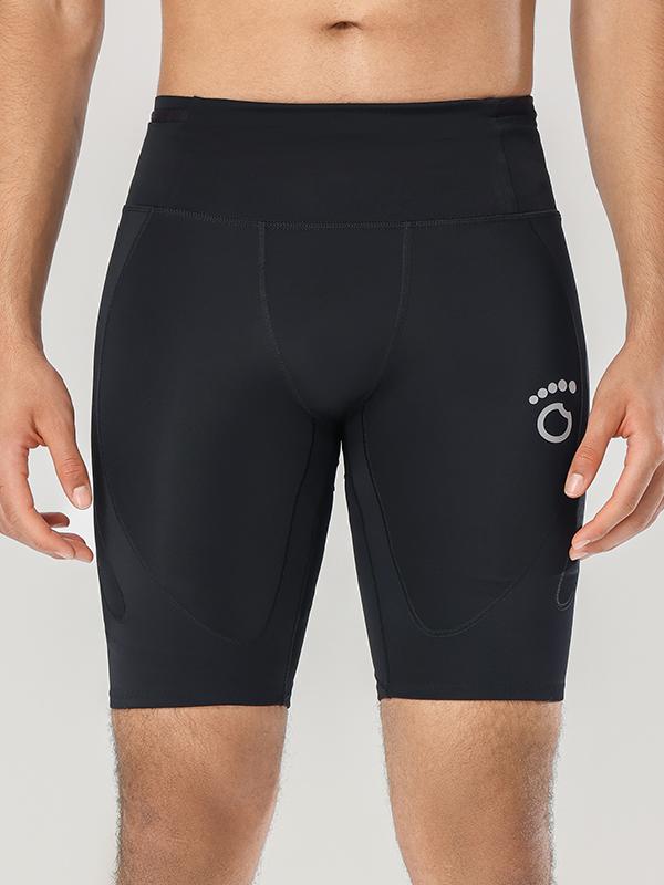 推荐商品：马孔多 超薄凉感智压压缩支撑三口袋吸湿五分紧身裤 MF24C2Z002 黑-男