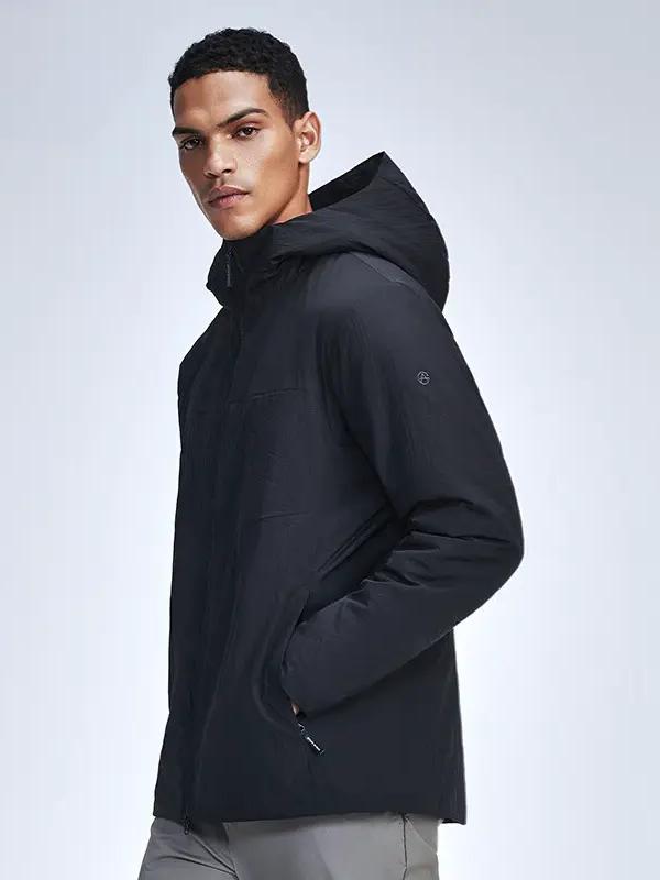 推荐商品：HIGHROCK/天石 鹅铠甲 Primaloft金标保暖P棉耐磨连帽棉服 F24435 黑