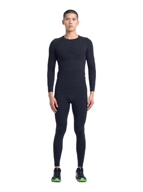 推荐商品：UTO/悠途 助能款竹炭纤维排汗快干碳能加厚套装保暖内衣 973102-973202 男款/墨黑