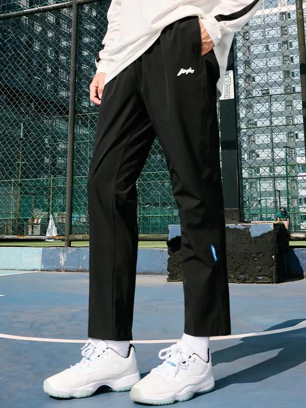 维动 2024AW 美式冰丝吸汗透气更迭梭织冰感直筒遮肉轻薄款束脚九分裤运动长裤 V1348SZK