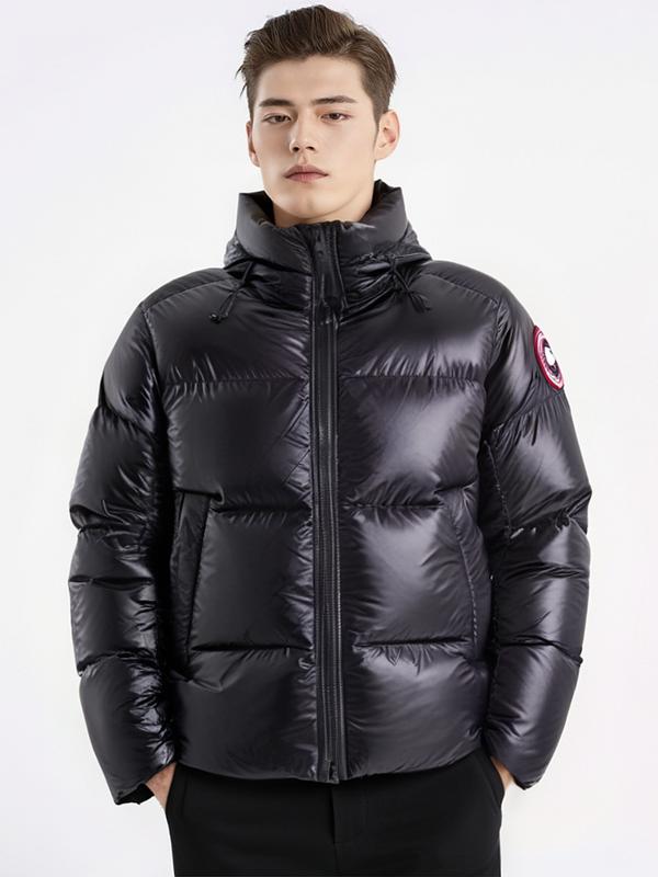 推荐商品：【古力娜扎同款】Canada Goose/加拿大鹅 Crofton系列轻量防风防水拉链连帽排骨羽绒服 2252M 黑