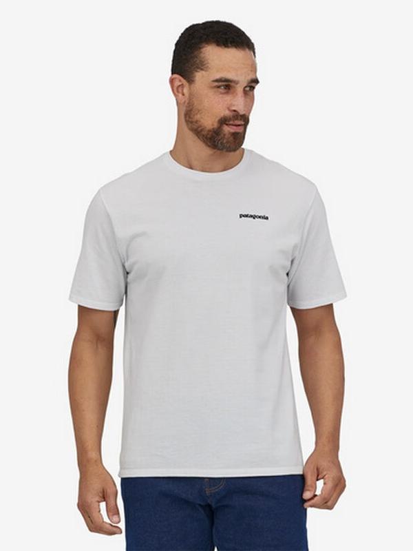 推荐商品：Patagonia/巴塔哥尼亚 C1系列有机棉混纺速干刺绣款日常穿搭正肩圆领短袖T恤 Responsibili-38504 白