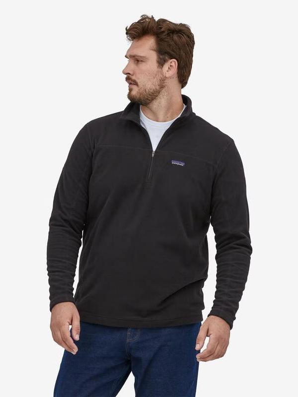 推荐商品：Patagonia 1/4轻质套头Micro D半拉链立领长袖半开襟内胆抓绒衣 26176 黑
