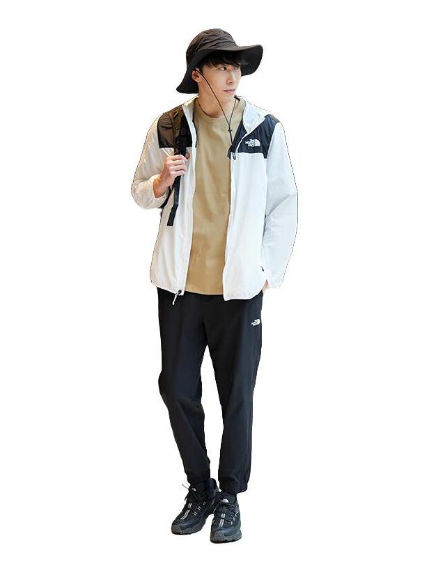 推荐商品：TheNorthFace/北面 UPF50+防紫外线防风防晒防水户外连帽夹克 8AUS 雪峰白