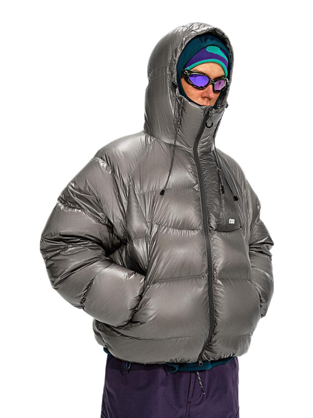 推荐商品：NOTHOMME 山系防泼水绗线连帽保暖白鸭绒羽绒服 24NOYR004 太空灰 