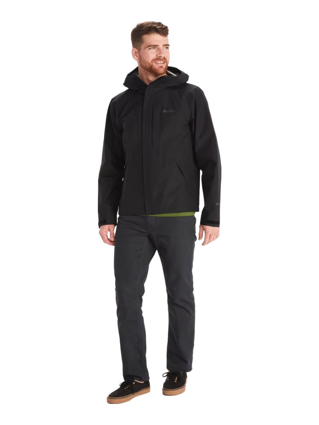 推荐商品：Marmot/土拨鼠 纯色字母印花户外轻量级GTX面料拉链连帽冲锋衣 男女同款 M12681 黑