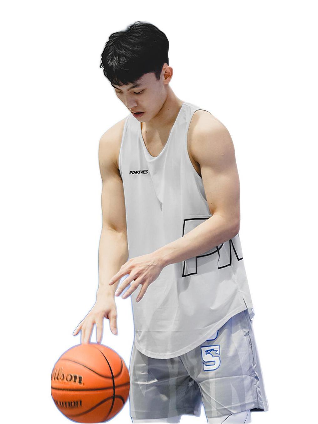 推荐商品：powolves 威姆斯篮球速干吸汗冰丝无袖圆领套头背心 P122209002 灰