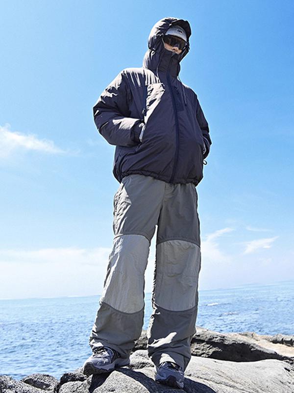 推荐商品：NOTHOMME 轻量 “双峰”白鹅绒连帽Teflon三防冲锋羽绒服 23M013 无月黑