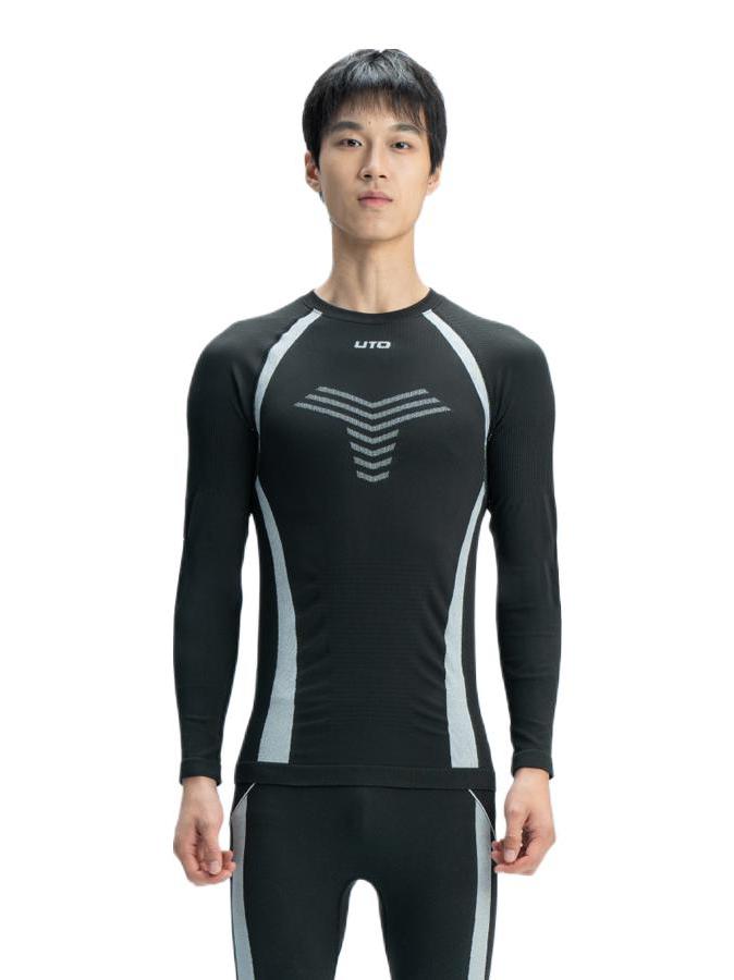 推荐商品：UTO/悠途 排汗速干抗菌防静电保暖内衣套装 933103 男款/经典黑