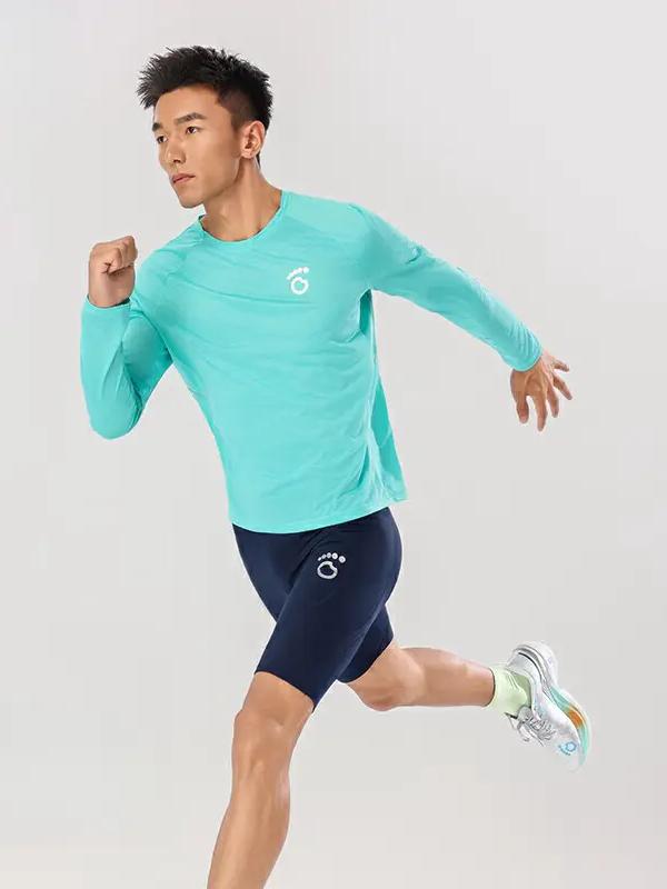 推荐商品：马孔多 超薄凉感智压压缩支撑三口袋吸湿五分紧身裤 MF24C2Z002 夜海蓝-男