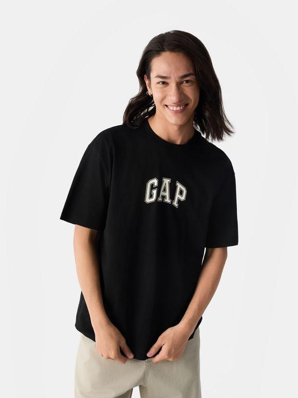 Gap T恤 2025SS 纯棉欧美大众中性短袖T恤 男女同款 755794 黑