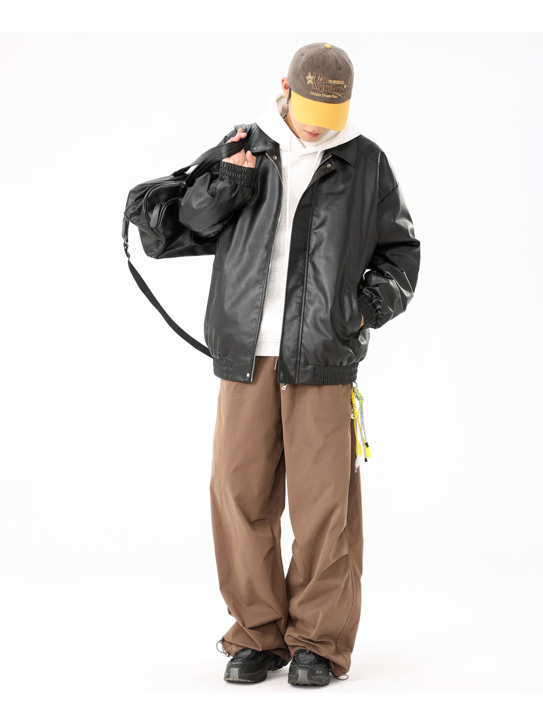 推荐商品：paddy julia  防水保暖美拉德复古皮衣 男女同款 PJ24H7H1R 黑