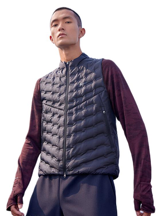 推荐商品：Nike/耐克 THERMA-FIT ADV REPEL 印花拼接运动训练防寒羽绒马甲 FB7543 黑