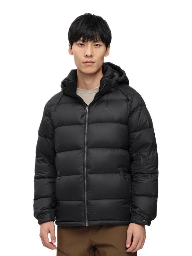 推荐商品：君羽 可收纳鹅绒加厚保暖白鹅绒羽绒服 男女同款 52115 黑