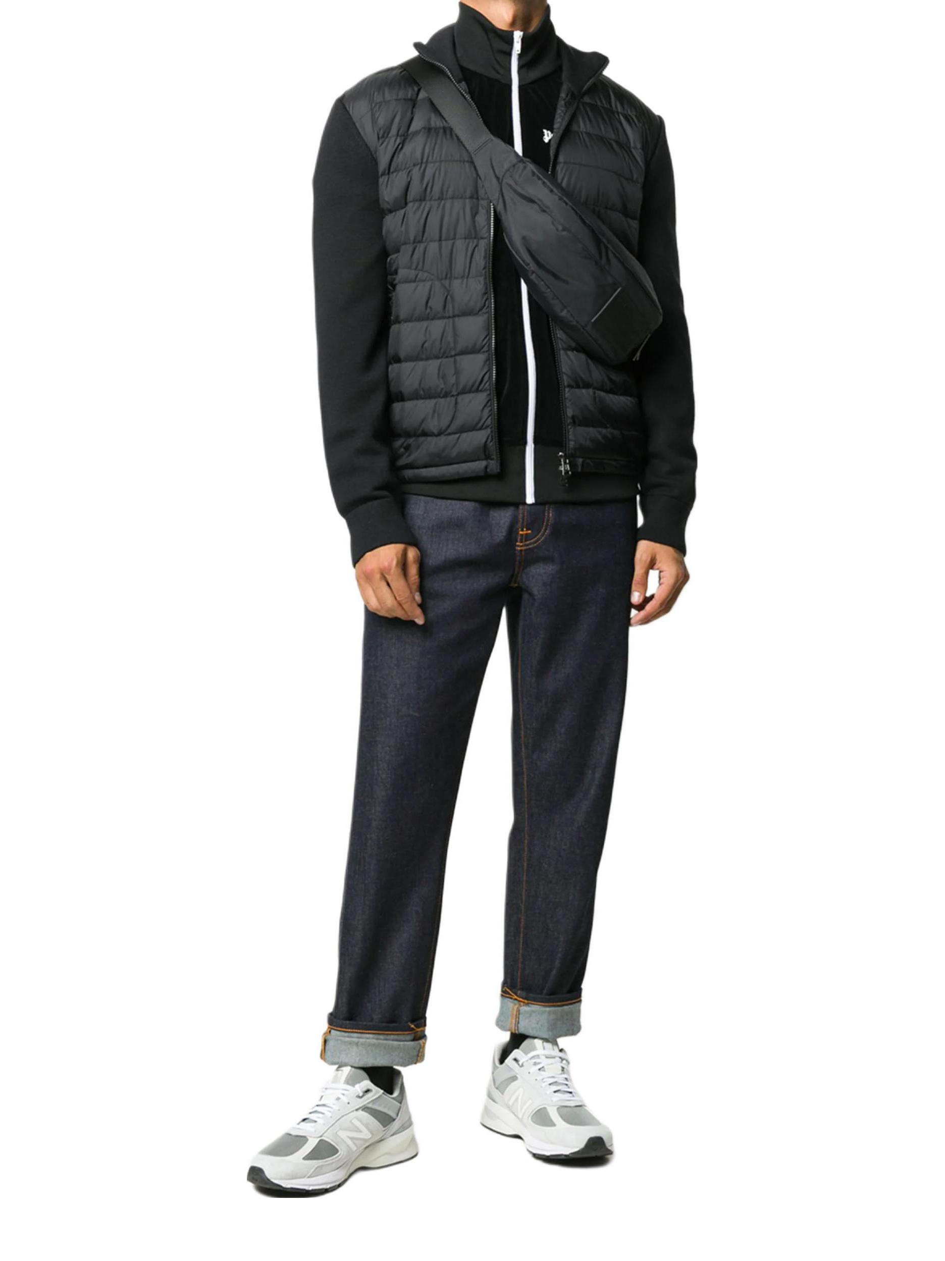 推荐商品：Moncler/蒙口 Padded Corduroy系列Tricot系列Contrin系列羊毛混纺针织鹅绒绗缝拼接拉链立领加衬长袖高领内胆羽绒服 F20919B50700A9341 黑