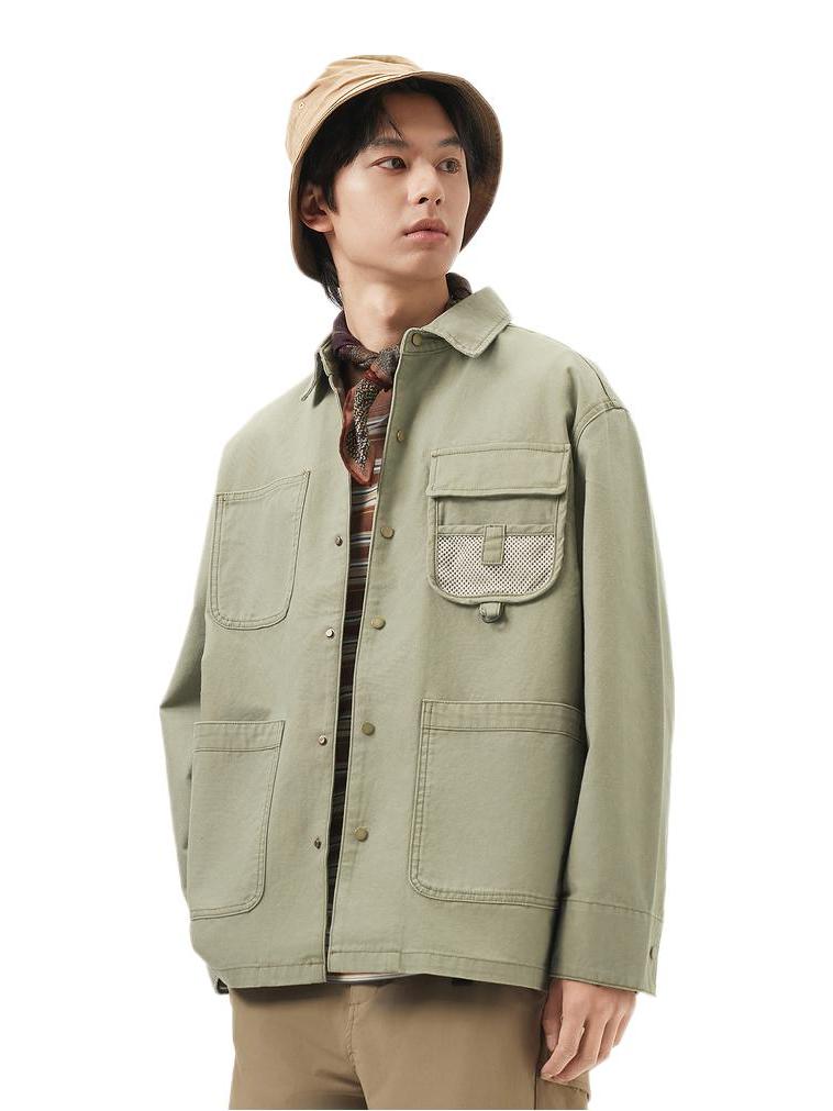 推荐商品：GXGJEANS 工装牛仔多口袋夹克 J25DE81001 绿