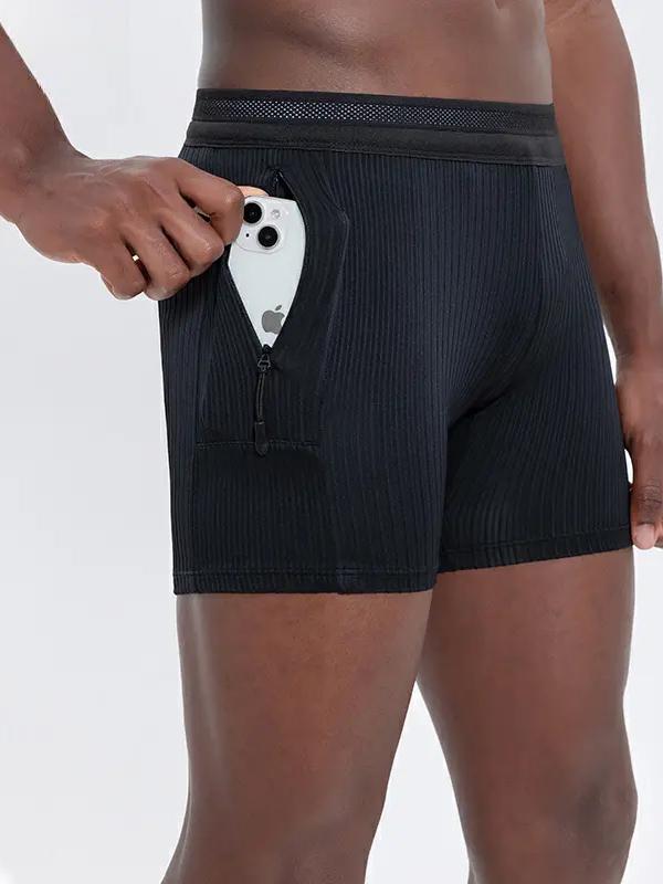 推荐商品：零阻力 速干弹力透气三分运动短裤 男女同款 DKJSSFLW2009 黑