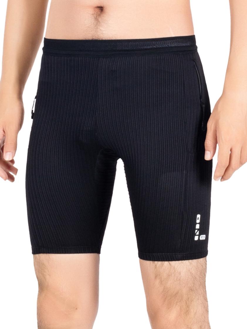 推荐商品：零阻力 速干系带弹力五分运动短裤 男女同款 DKJSWFLW 黑/常规款