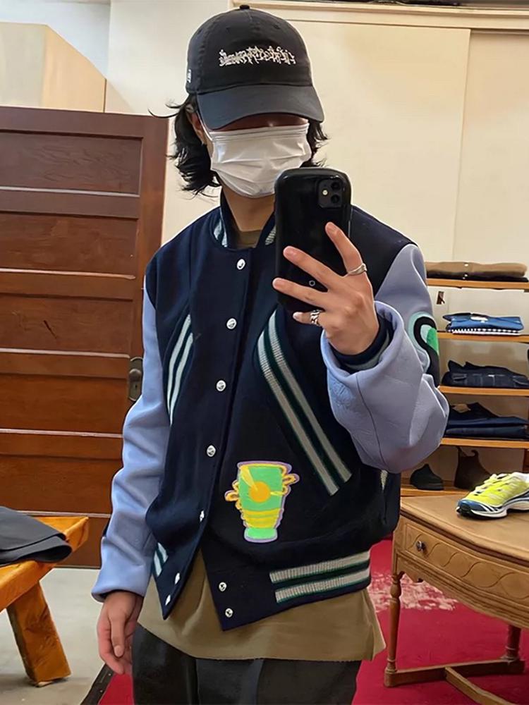 推荐商品：Babugge 美式cleanfit刺绣口袋夹克 藏青