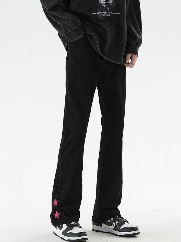 推荐商品：HELEH cleanfithoping加绒微喇拖地牛仔裤 HEL23-XTD021TXX 黑