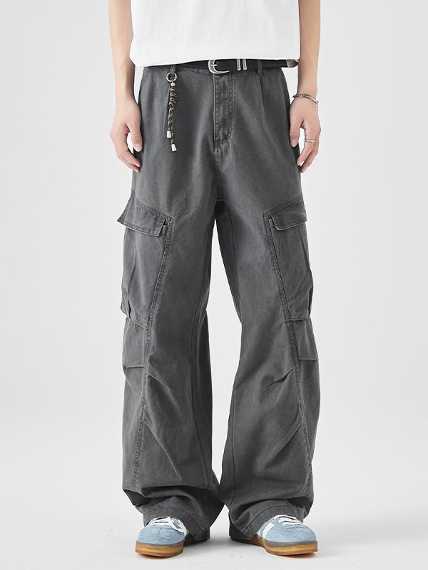 推荐商品：NAICHA STUDIO 机能风直筒大口袋垂感工装裤 NC-ZC-241219 灰