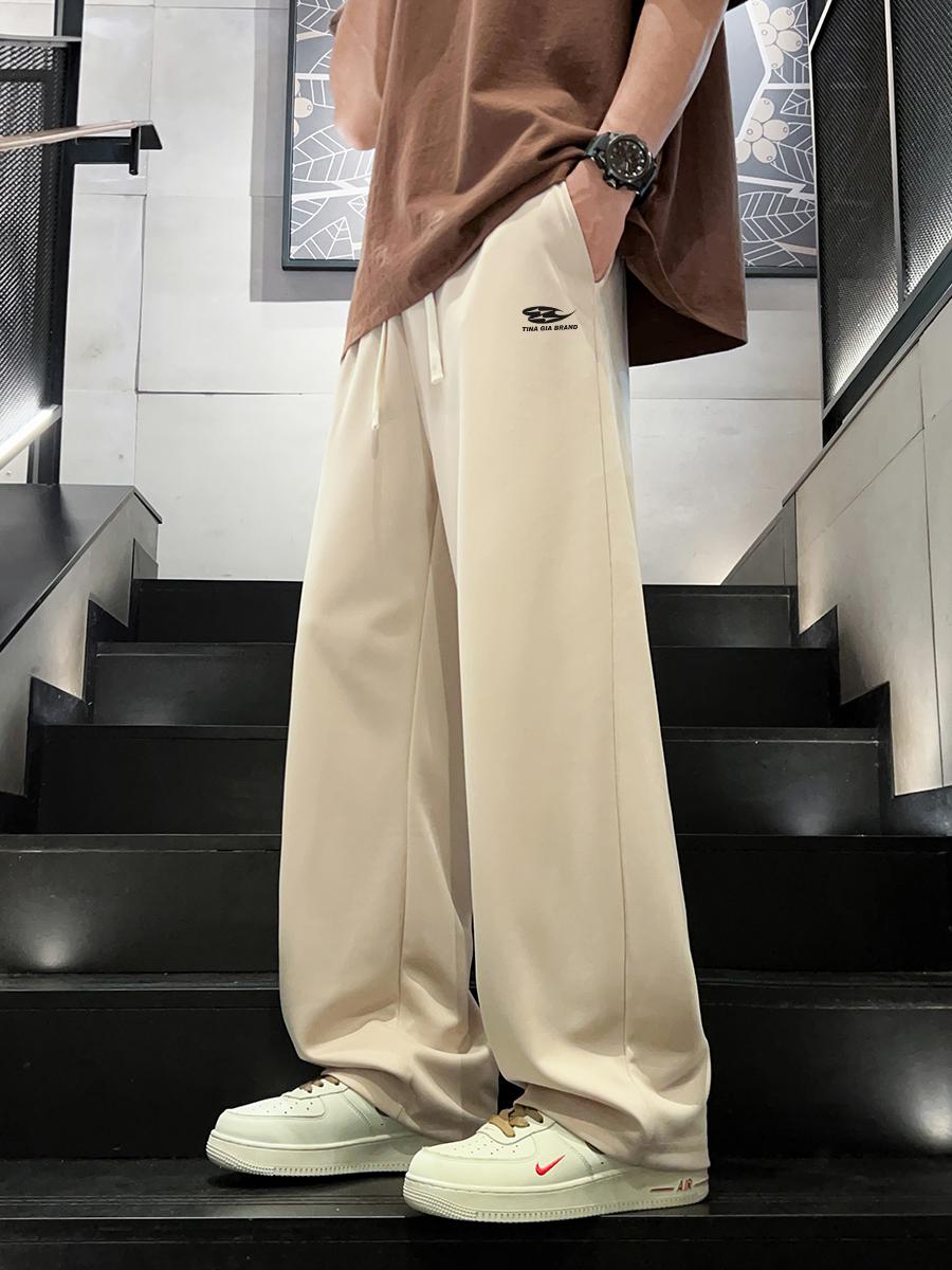 推荐商品：TINA GIA SS25 美式系带阔腿垂感运动长裤 SS2501T43 卡其