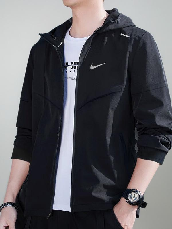 推荐商品：【大迫杰同款】Nike Sportswear Windrunner 梭织拼接防晒快干透气训练夹克 CZ9071 黑