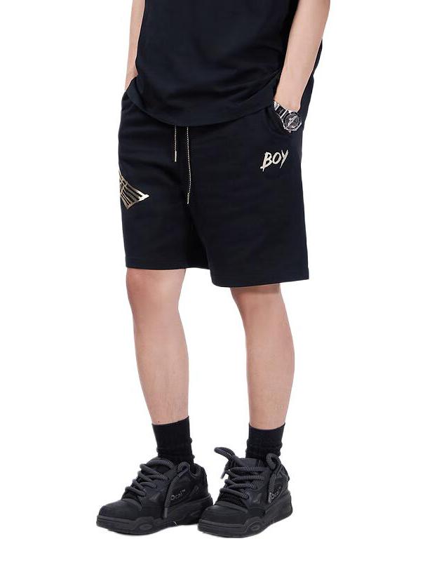 推荐商品：Boy London 舒适透气直筒休闲短裤 B232N1390202 黑