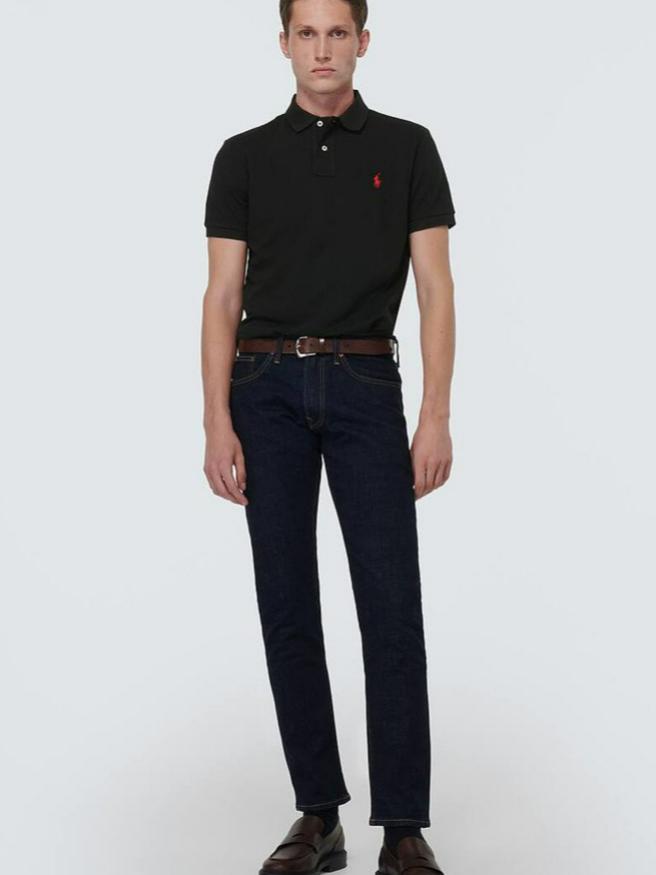 推荐商品：Ralph Lauren/拉夫劳伦 徽标小马刺绣标志Logo棉质网眼套头短袖polo衫 710795080 黑