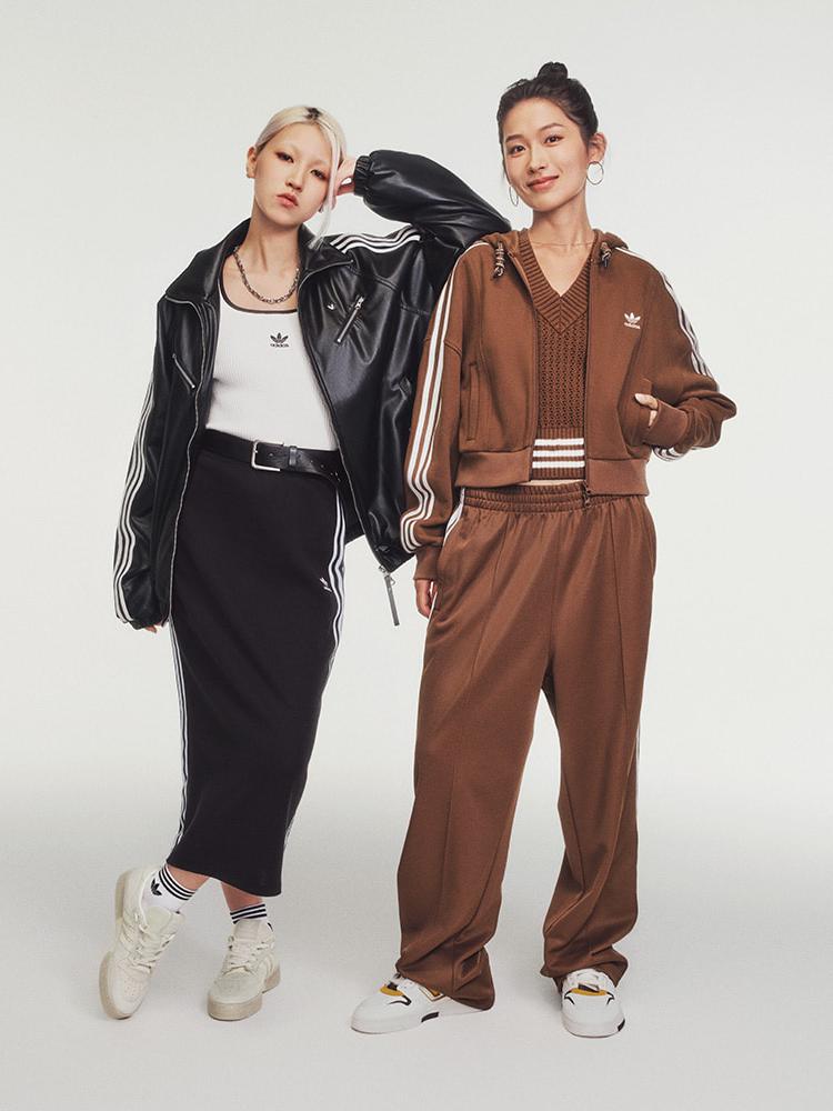 推荐商品：adidas Originals  Adicolor系列 条纹修身穿搭半身长裙 女装 IY7279 黑