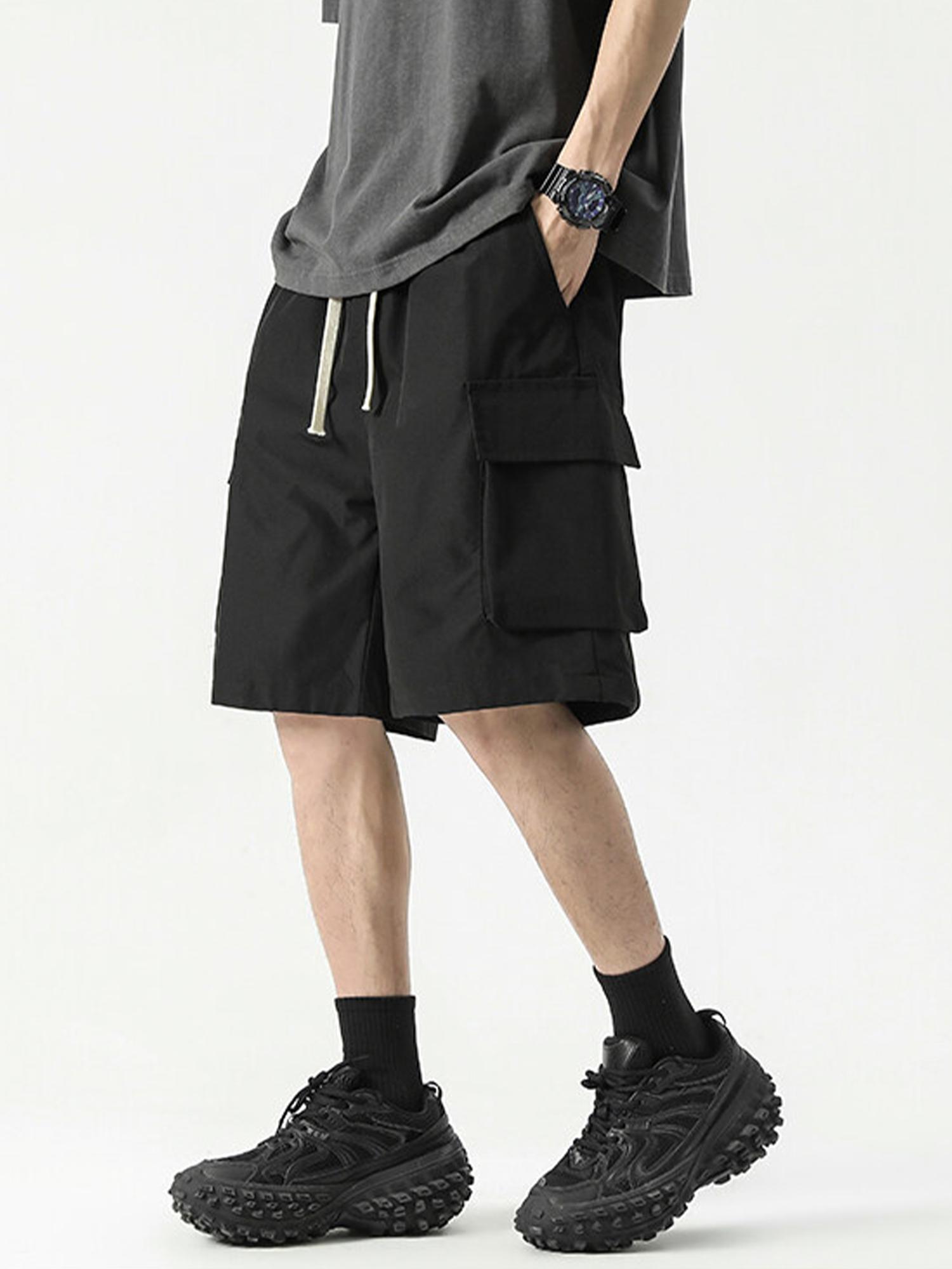 推荐商品：KETE ADER 过膝系带五分休闲短裤 KA-DK201 黑