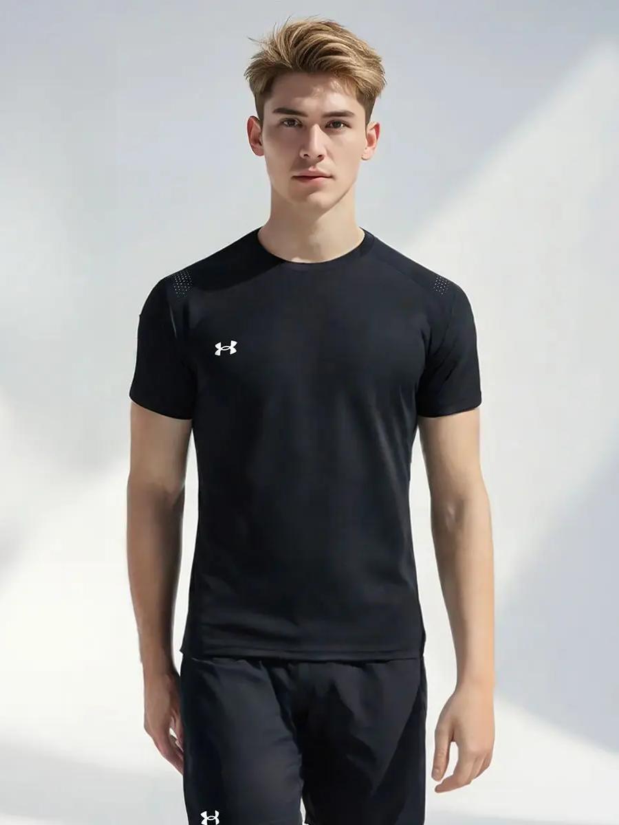 Under Armour T恤 美式丁朵排汗吸湿速干手工缝制布标训练圆领套头短袖T恤 21500525 黑