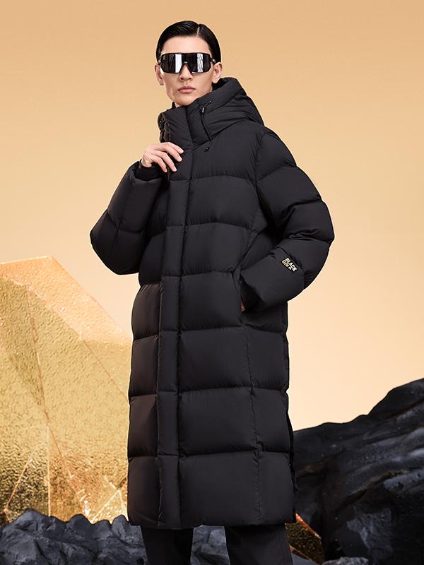 推荐商品：【张若昀同款】高梵 黑金先锋2.0八格纯色连帽加厚防寒防水锦纶羽绒服 男女同款 gh4220815 黑/哑面 