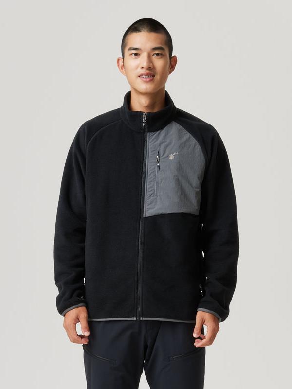 推荐商品：SANFO PLUS/三夫户外 隐者山之道碧山二代防风透气保暖速干耐磨抓绒衣 IJU-23002 无月夜