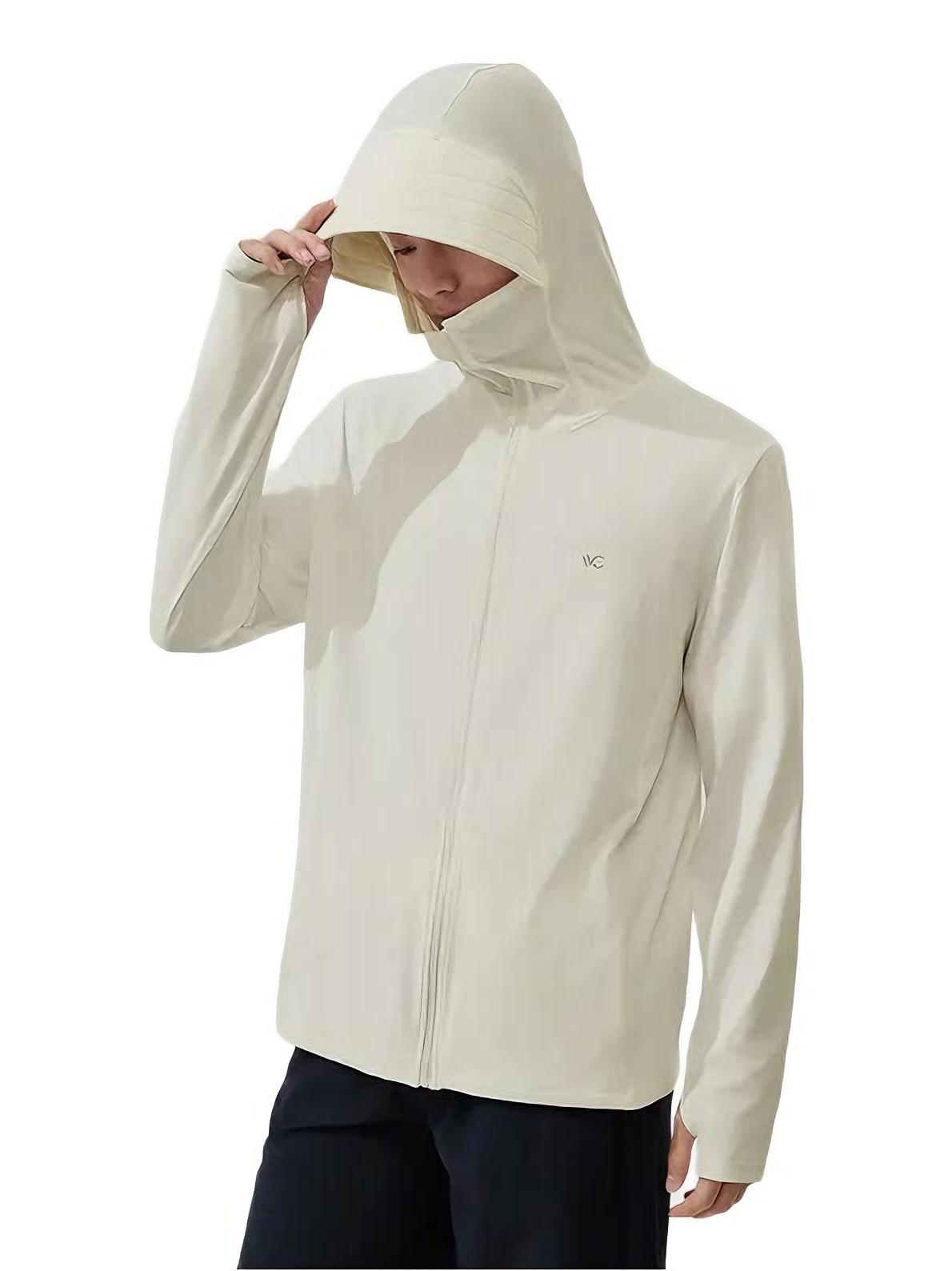 推荐商品：VVC 冰丝防紫外线纯色耐磨透气凉感连帽防晒衣 VTA5S998 浅米