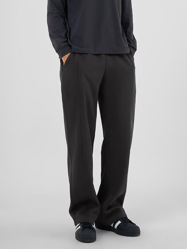 UZIS 2025SS 美式直筒立体版型加绒加厚垂感针织运动长裤 U5324325 石墨灰