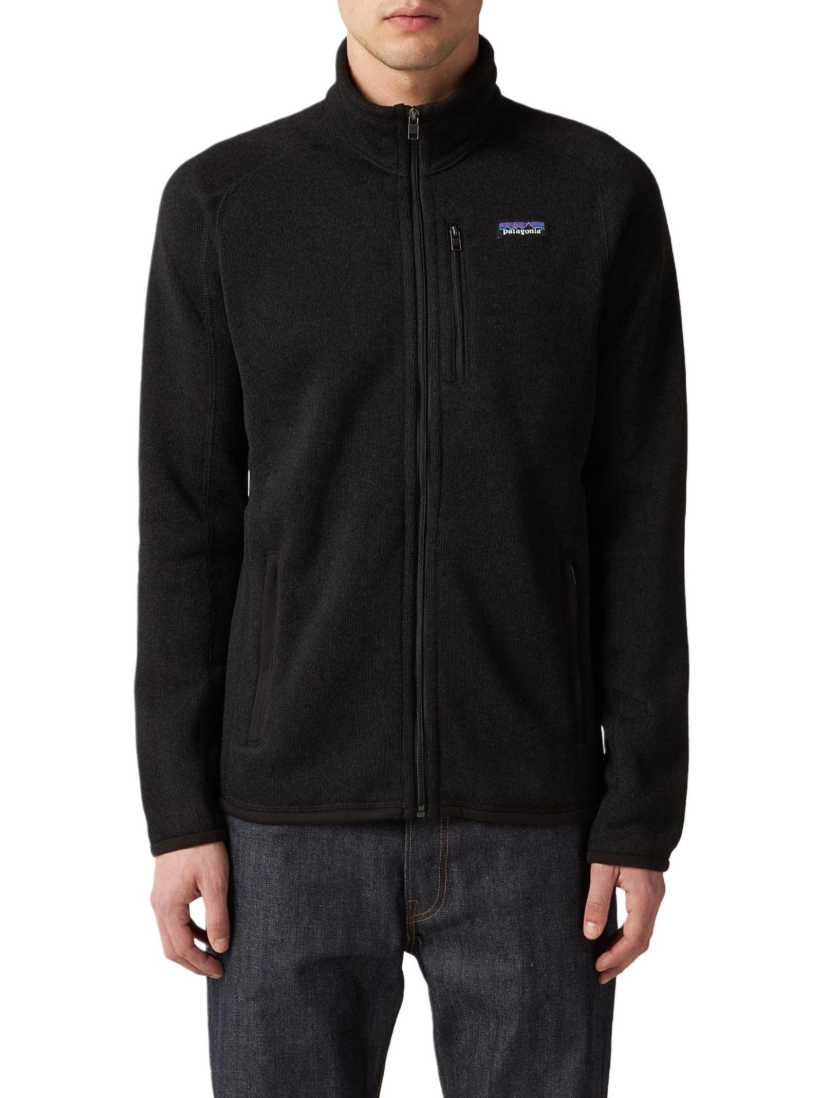 推荐商品：PATAGONIA/巴塔哥尼亚 防风保暖刺绣贴立领拉链长袖抓绒衣 25528 黑色