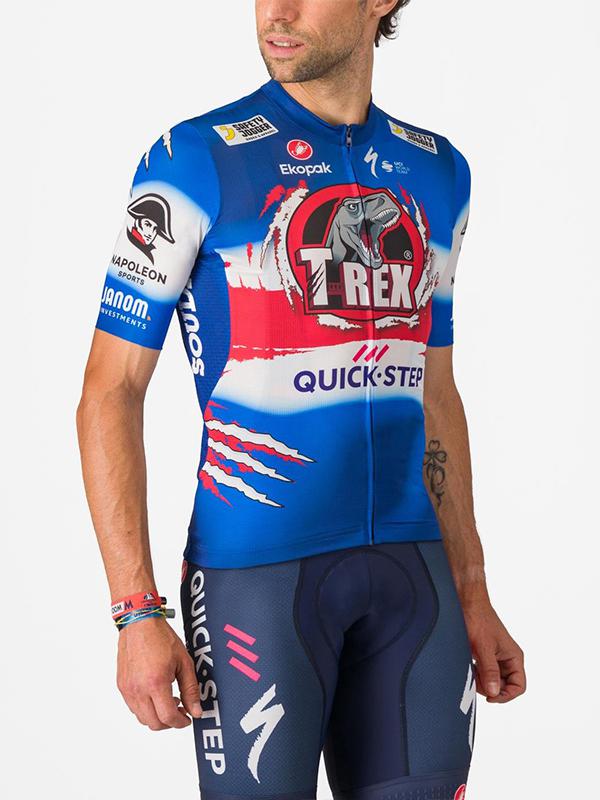 推荐商品：CASTELLI 透气弹力合身短袖骑行服 4234185-187 蓝