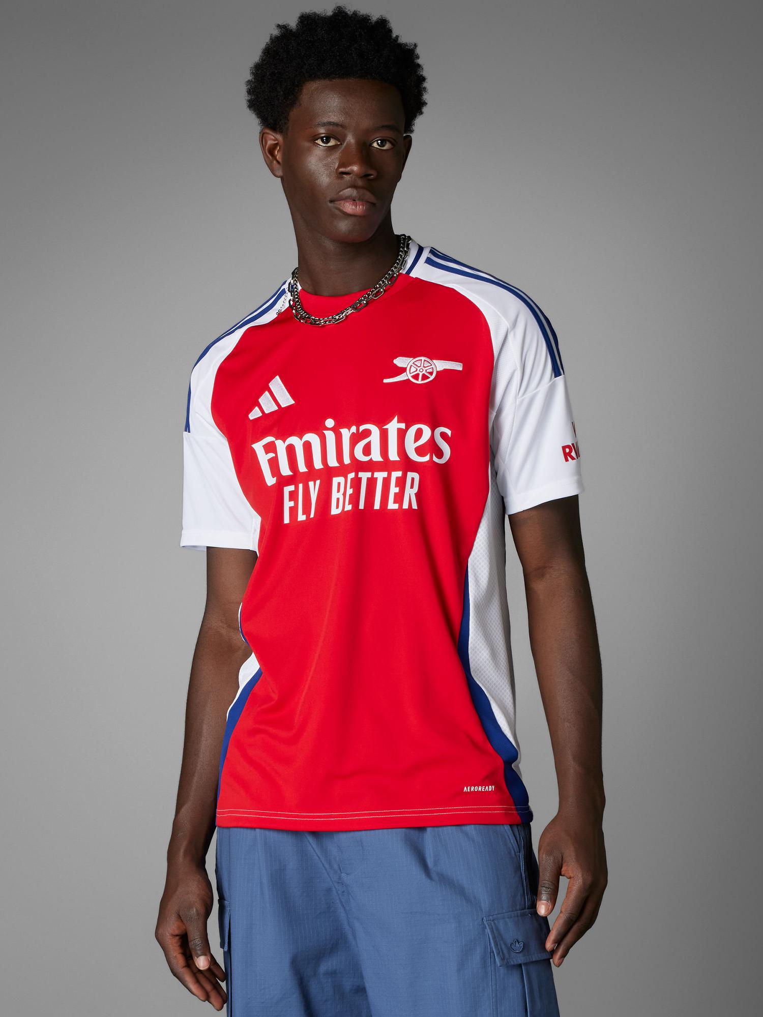 推荐商品：adidas 阿森纳俱乐部 Arsenal圆领短袖足球球衣 24-25/Home/球迷版