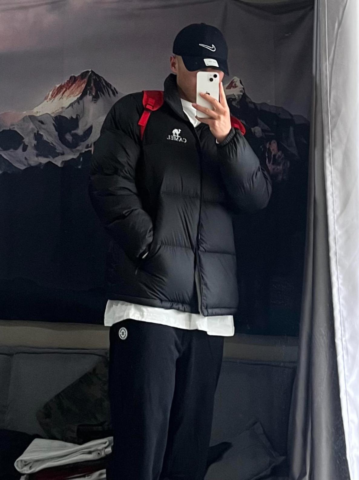 Camel/骆驼 【王俊凯同款】 黑钻5PRO轻户外拼接石墨烯抗静电防泼水中腰黑科技骆驼侠防风防寒速暖防钻绒高蓬加厚糯米糍加绒保暖抗寒蓄热短款拒水绒连帽长袖白鸭绒羽绒服 M13CR07089 M33CR07131 幻影黑