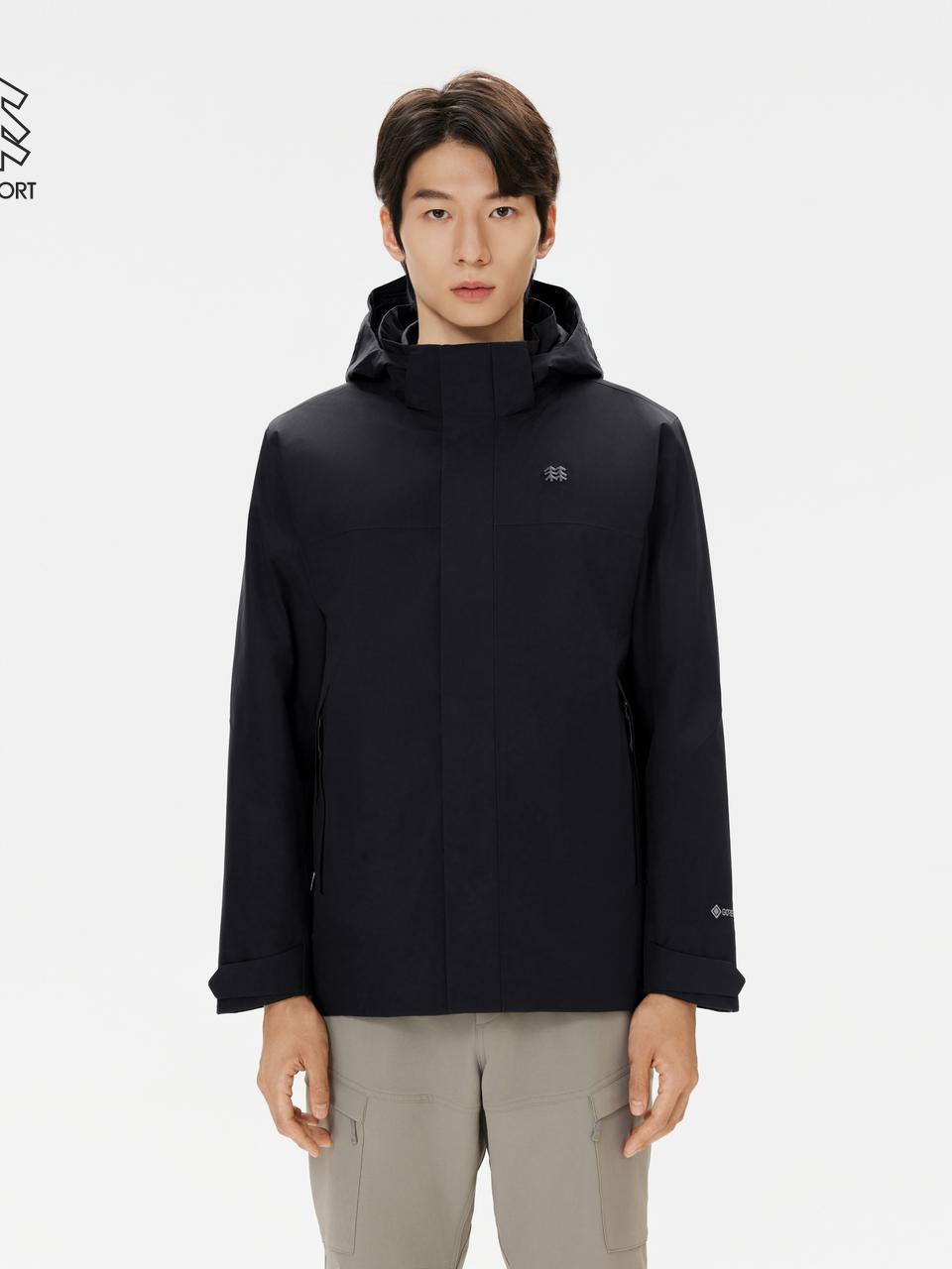 推荐商品：KOLON SPORT/可隆 防泼水防风三合一冲锋衣 LHGJ5WN073 黑