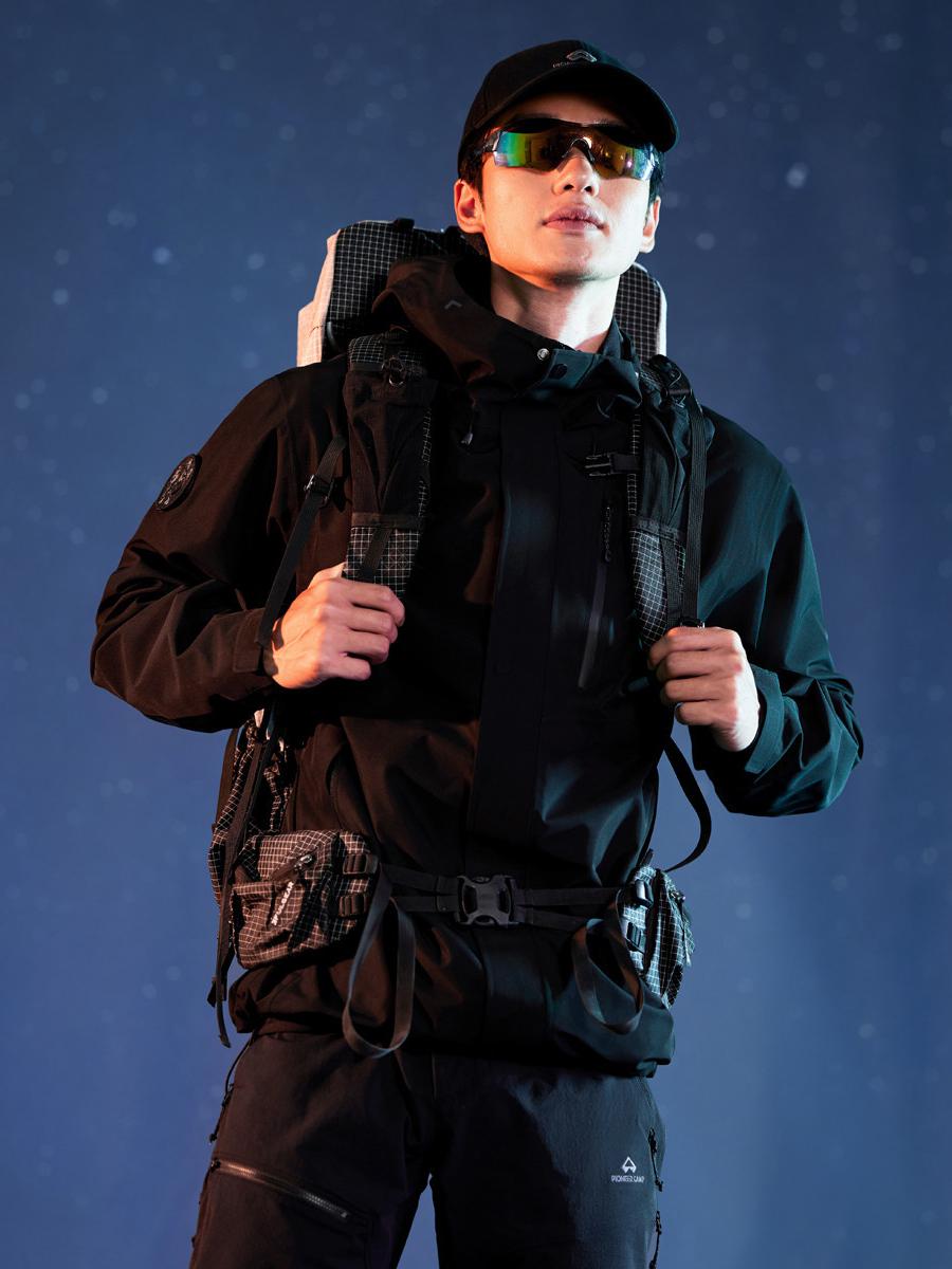 拓路者 2025SS 青鸟系列小个子进藏单冲无缝压胶可拆卸三合一羽绒内胆防水防风防暴雨鹅绒内胆透气无内胆耐磨硬壳抓绒内胆防雨连帽立领冲锋衣 XHW523099 男/玄夜黑/抓绒内胆三合一