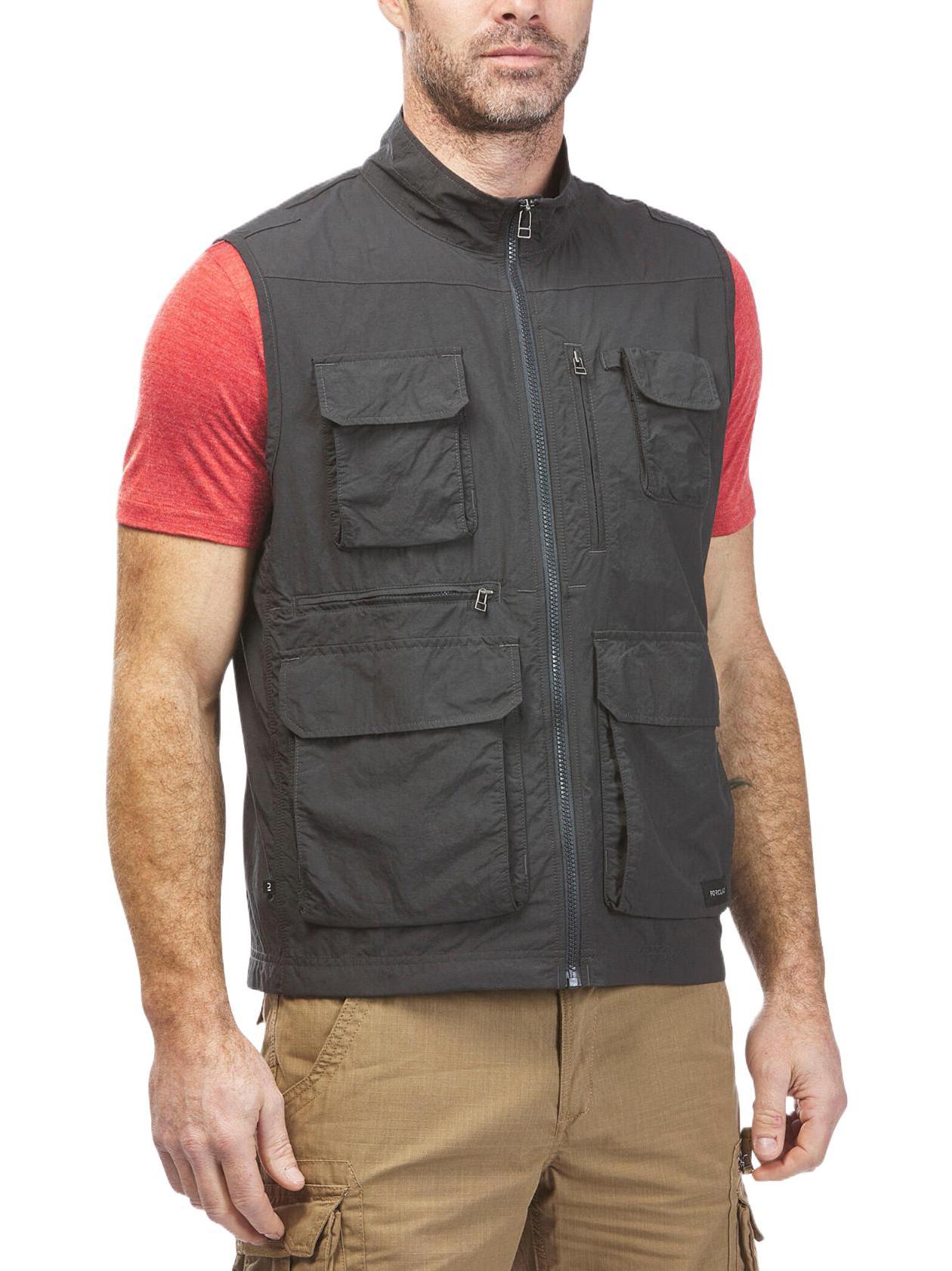 推荐商品:Decathlon 户外摄影钓鱼工装多口袋战术马甲 45656789 炭灰/半高领