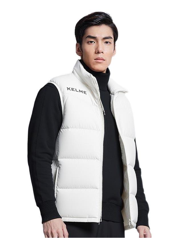 推荐商品：【田书臣同款】KELME/卡尔美 足球训练冬训外搭防风加厚保暖净版棉马甲 8261MJ1007 白