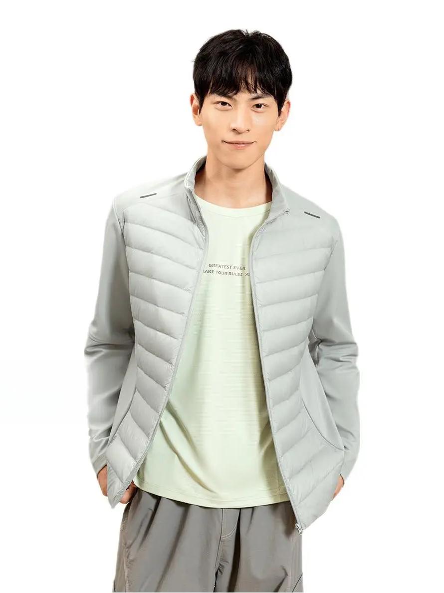 推荐商品：SNOW FLYING/雪中飞 立领拉链口袋短款羽绒服 X250130835 埃及灰