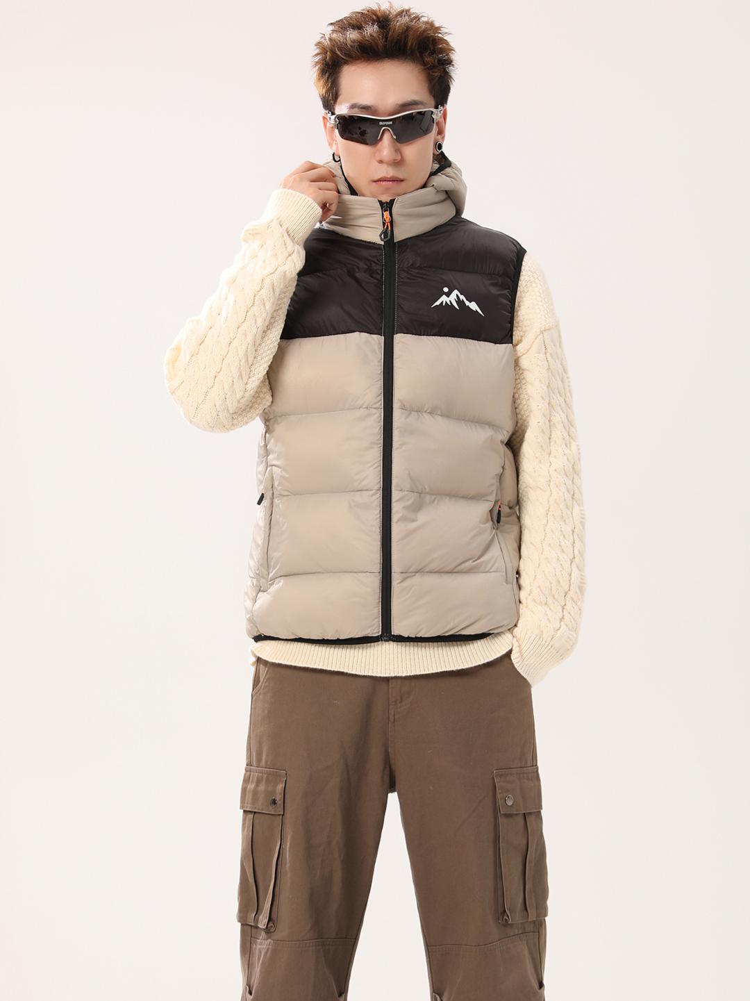 推荐商品：中国航天 保暖无袖拼接外穿可拆卸马甲 HT4AWHK98501 灰